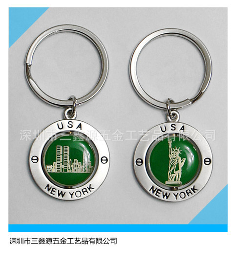 創意金屬鑰匙扣，可定制logo