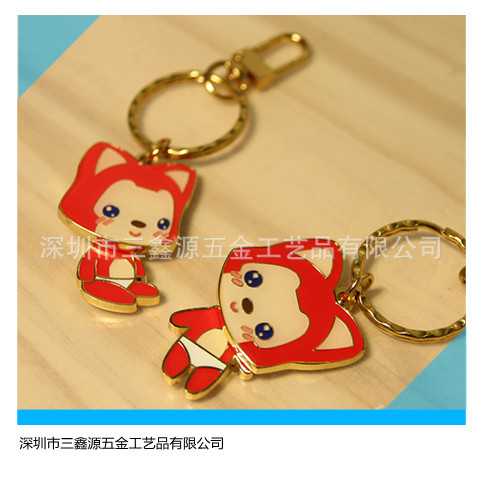 創意金屬鑰匙扣，可定制logo