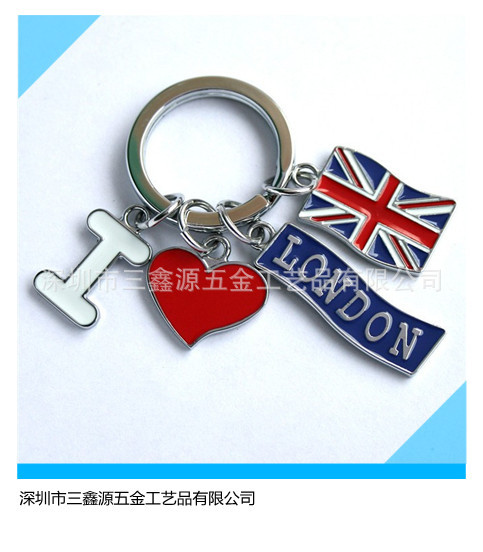 創意金屬鑰匙扣，可定制logo